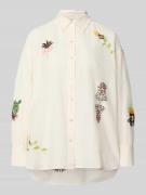 Scotch & Soda Relaxed Fit Bluse mit Stitchings in Offwhite, Größe 34