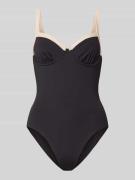 Marc O'Polo Badeanzug mit Kontraststreifen in Black, Größe 75B