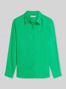 Tommy Hilfiger Relaxed Fit Langarmbluse aus reinem Leinen in Gruen, Gr...