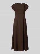 Marc O'Polo Midi-Freizeitkleid aus Viskose-Mix in Mittelbraun, Größe 3...