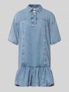 Gestuz Regular Fit Minikleid aus Lyocell-Mix Modell 'Sea' in Jeansblau...