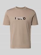 HUGO Regular Fit T-Shirt aus reiner Baumwolle Modell 'DUMEO' in Hellbr...