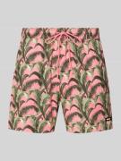 BOSS Regular Fit Badeshorts mit Allover-Muster Modell 'PIKE' in Lachs,...