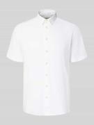 Blend Slim Fit Leinenhemd mit Viskose-Anteil Modell 'Bobby' in Offwhit...