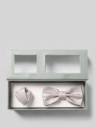 Roy Robson Fliege aus Seide im Set mit Einstecktuch in Beige, Größe 1