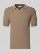 Roy Robson Slim Fit Poloshirt mit Viskose-Anteil in Taupe, Größe L