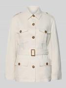 Jake*s Collection Regular Fit Blazer aus Leinen-Viskose-Mix in Offwhit...