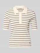 MOS MOSH Strickshirt mit Streifenmuster Modell 'Caliz' in Dunkelblau, ...