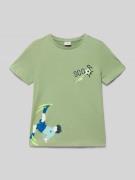 s.Oliver RED LABEL Regular Fit T-Shirt aus reiner Baumwolle in Schilf,...