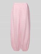 Jake*s Casual Stoffhose mit elastischem Bund in Pink, Größe 34