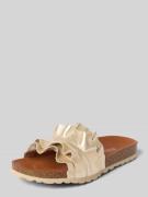 Verbenas Slippers aus echtem Leder-Mix Modell 'Rocio' in Gold, Größe 3...