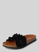 Verbenas Slipper aus echtem Leder Modell 'Rocio' in Black, Größe 37