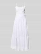 MICHAEL Michael Kors Midikleid mit Rüschen und Volantsaum in Weiss, Gr...