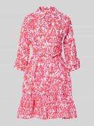 ZABAIONE Knielanges Hemdblusenkleid mit Bindegürtel Modell 'Fe44lina' ...