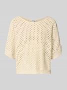 ZABAIONE Strickshirt mit U-Boot-Ausschnitt Modell 'Ho44liday' in Sand,...