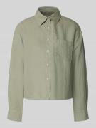 Marc O'Polo Regular Fit Leinenbluse mit Brusttasche in Hellgruen, Größ...