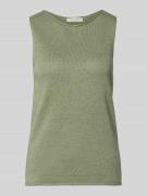 Marc O'Polo Regular Fit Pullunder aus Baumwoll-Leinen-Mix in Hellgruen...