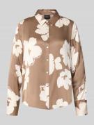 s.Oliver BLACK LABEL Regular Fit Langarmbluse aus reiner Viskose in Mi...