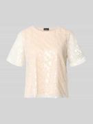 s.Oliver BLACK LABEL Regular Fit T-Shirt mit Paillettenbesatz in Weiss...
