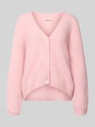 American Vintage Cardigan mit V-Ausschnitt Modell 'EAST' in Hellrosa, ...