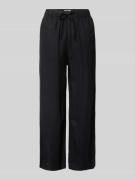Only Weite Hose aus Viskose-Leinen-Mix Modell 'GOA' in Black, Größe L