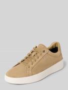 HUGO Low Top Sneaker aus reinem Veloursleder Modell 'LYDE_TENN' in Bei...