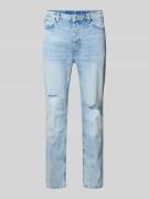 Hugo Blue Tapered Fit Jeans aus Baumwoll-Mix Modell 'BRODY' in Hellbla...