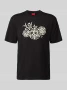 HUGO Regular Fit T-Shirt aus reiner Baumwolle Modell 'DANGEN' in Black...