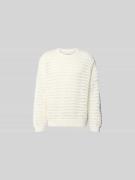 MM6 Maison Margiela Relaxed Fit Pullover in Strick-Optik in Offwhite, ...