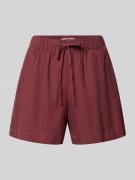 Only Relaxed Fit Bermudas aus Viskose-Leinen-Mix Modell 'GOA' in Mauve...
