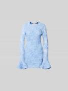 ROTATE Minikleid mit Rundhalsausschnitt in Hellblau, Größe 40