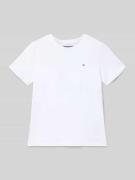 Tommy Hilfiger Teens Regular Fit T-Shirt aus reiner Baumwolle in Weiss...