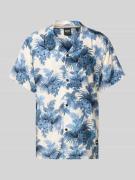 BOSS Relaxed Fit Freizeithemd mit Allover-Muster in Hellblau, Größe M