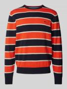 Fynch-Hatton Strickpullover mit Rundhalsausschnitt in Orange, Größe XL