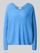 MOS MOSH Regular Fit Pullover aus Woll-Alpaka-Mix Modell 'Thora' in Bl...