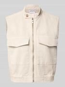 Jake*s Casual Weste mit Pattentaschen in Ecru, Größe 34