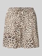 Jake*s Casual Shorts aus Viskose mit elastischem Bund in Schlamm, Größ...