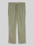 Tom Tailor Denim Regular Fit Hose aus Viskose-Leinen-Mix in Schilf, Gr...