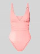 Barts Badeanzug mit Feinripp Modell 'Cimazy Plunge' in Pink, Größe 36