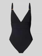 Barts Badeanzug mit V-Ausschnitt Modell 'Solid Plunge' in Black, Größe...