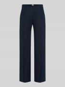 Brax Straight Fit Leinenhose mit elastischem Bund in Marine, Größe 36