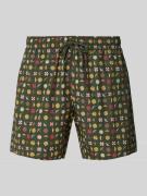 Colmar Originals Regular Fit Swimshorts mit Allover-Motiv-Print in Gru...