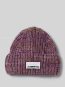 Armedangels Mütze aus Woll-Mohair-Mix Modell 'SNOWAA STAMPATO' in Mauv...