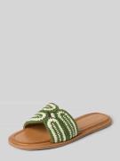 INUOVO Slides in Flecht-Optik in Grass, Größe 40