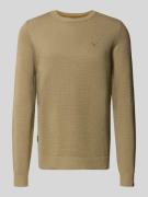 PME Legend Strickpullover mit Rundhalsausschnitt und Label-Stitching i...