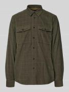 PME Legend Freizeithemd mit Knopfleiste in Schlamm, Größe M