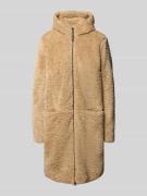 camel active Mantel aus Teddyfell mit Kapuze und Zweiwege-Reißverschlu...
