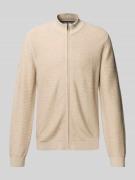OLYMP Level Five Strickjacke mit Strukturmuster in Ecru, Größe L