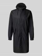 RAINS Parka mit Kapuze in Black, Größe L