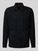 BOSS Orange Loose Fit Freizeithemd mit Woll-Anteil Modell 'LOCKY' in B...